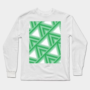 Geometric Futures #6 - Repeat Pattern Modular Synth Glitch Art Long Sleeve T-Shirt